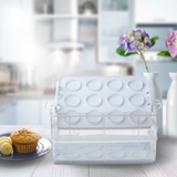 Muffin-Backset - 2 Stück Muffinform für 12 Stk mit Transportbox für 24 Stk