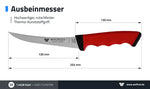 WOLFCUT SoftGrip Serie - Metzgermesser-Set 3-tlg. - Zerlegemesser 26 cm, 2x Ausbeinmesser 13 cm gebogener flex Klinge