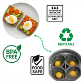 Eierkocher für 4 Eier kompatibel mit Thermomix TM5 / TM6