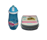 Lunchbox & Trinkflasche Set in Blau oder Pink