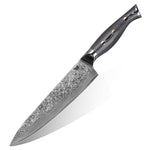 WOLFCUT - Damaskus Chefmesser 20 cm Klinge 67-lagiger Damaszenerstahl mit Geschenkbox