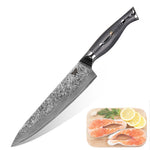 WOLFCUT - Damaskus Chefmesser 20 cm Klinge 67-lagiger Damaszenerstahl mit Geschenkbox