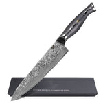 WOLFCUT - Damaskus Chefmesser 20 cm Klinge 67-lagiger Damaszenerstahl mit Geschenkbox