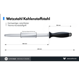 WOLFCUT - Wetzstahl oval - Nutzungslänge 30 cm mit Diamantbeschichtung