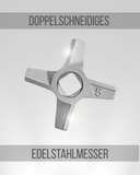WOLFCUT - Kreuzmesser doppelschneidig kompatibel mit Bosch Fleischwölfen Größe 5