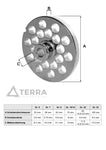 Fleischwolfscheibensatz mit Nabe 2 mm + 6 mm Bohrung kompatibel mit allen gängigen Fleischwolf Marken Größe 22