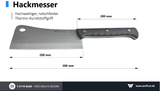 WOLFCUT Gold Serie - Metzgermesser-Set 2-tlg. - Blockmesser 30 cm, Hackmesser 20cm Klinge