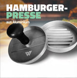 WOLFCUT - Hamburgerpresse aus Aluminium mit ABS Griff