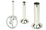 WOLFCUT - Wurstfülltrichter 3er-Set + Führungsscheibe kompatibel mit allen gängigen Fleischwolf Marken Größe 5 INOX