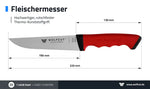 WOLFCUT SoftGrip Serie - Metzgermesser-Set 3-tlg. Zerlegemesser 26cm, Fleischermesser 19cm, Stechmesser 17cm