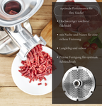 Fleischwolfscheibensatz mit Nabe 2 mm + 6 mm Bohrung kompatibel mit allen gängigen Fleischwolf Marken Größe 22