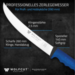 WOLFCUT SoftGrip BLUE-Serie - Zerlegemesser 26 cm Klinge