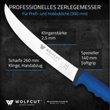 WOLFCUT SoftGrip BLUE-Serie - Zerlegemesser 26 cm Klinge