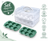Muffinform für 12 Stk & Muffin-Transportbox – praktisches Back- und Aufbewahrungsset