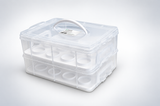 Muffin / Cupcake Transportbox rechteckig für 24 Stk.