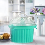 Muffin-Transportbox rund in Mint– Platz für 24 Muffins oder Cupcakes