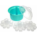 Muffin-Transportbox rund in Mint– Platz für 24 Muffins oder Cupcakes