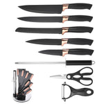 9-tlg. Premium Küchenmesser-Set – Schwarz oder Grau