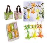 Oster-Deko-Set 4-teilig – Frühlingshäschen, bunte Eier mit Bilder & 2 Osterkörbe