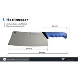 WOLFCUT SoftGrip BLUE-Serie - Hackmesser 24 cm Klinge