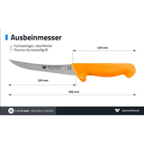 WOLFCUT SoftGrip GOLD-Serie - Metzgermesser-Set-2-tlg-Ausbeinmesser 13 cm steife Klinge