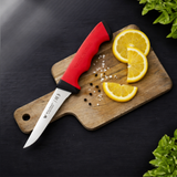 WOLFCUT SoftGrip RED-Serie - Metzgermesser-Set-2-tlg-Ausbeinmesser 13 cm Klinge