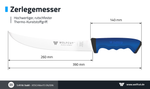 WOLFCUT SoftGrip BLUE-Serie - Zerlegemesser 26 cm Klinge