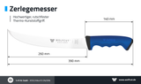 WOLFCUT SoftGrip BLUE-Serie - Zerlegemesser 26 cm Klinge