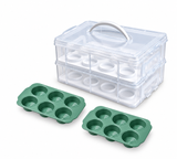 Muffinform für 12 Stk & Muffin-Transportbox – praktisches Back- und Aufbewahrungsset