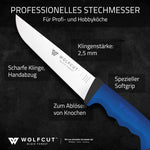 WOLFCUT SoftGrip BLUE-Serie - Stechmesser 17 cm Klinge