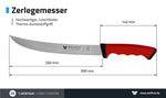 WOLFCUT SoftGrip Serie - Metzgermesser-Set 6-tlg. - Ausbeinmesser, Stechmesser, Fleischermesser, Zerlegemesser, Wetzstahl