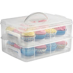 Muffin / Cupcake Transportbox rechteckig für 24 Stk.