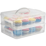 Muffin / Cupcake Transportbox rechteckig für 24 Stk.