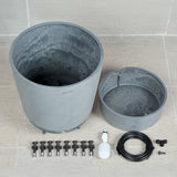 Boum Pflanztopf 15L Pro taupe mit innovativem Dochtsystem