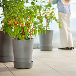 Boum Pflanztopf 15L Pro grau mit innovativem Dochtsystem