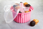 Muffin / Cupcake Transportbox rund für 24 Stk.