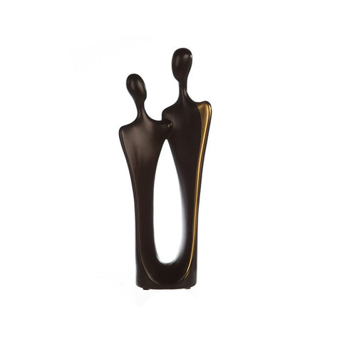 Figurpaar "Kadoma"aus Keramik Farbe Schwarz/Gold