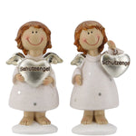 Deko Schutzengel Maiga, 2er-Set, creme/silber