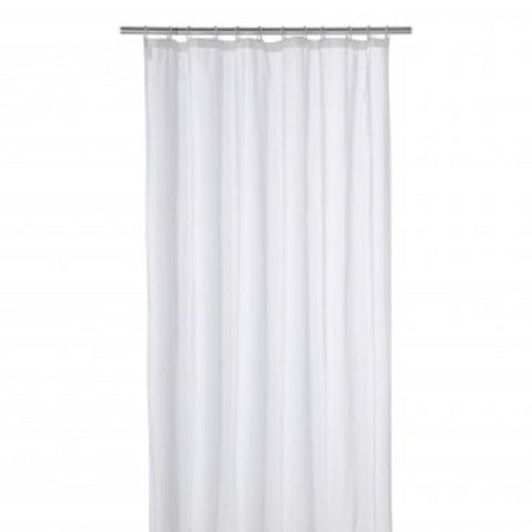 Duschvorhang, Wannenvorhang inkl. 12 Plastikringe, ca. 180 x 200 cm, uni weiß