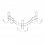 Garderobenleiste Wellenform 40 cm verchromt mit 9 Haken