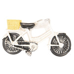 Deko Magnet Fahrrad Weiß 8x2x4 cm