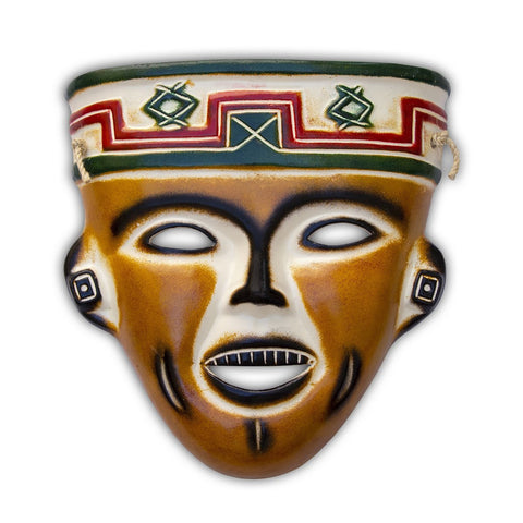 Wanddeko Maske Mexiko aus Ton