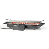 Elektrischer Grill mit Thermostat und Wasserbad aus Aluminium 38 x 22 cm