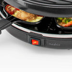 Gourmet / Raclette Grill | 6 Personen | Spatel | Antihaft-Beschichtung | Rund