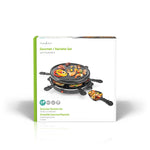 Gourmet / Raclette Grill | 6 Personen | Spatel | Antihaft-Beschichtung | Rund