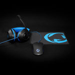 Gaming Combo Kit 3 in 1 Headset, Maus und Mousepad Rechtshändig Schwarz/Blau