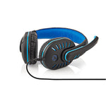 Gaming Headset Stereo mit Klappbarer Mikrofon 3.5 mm Schwarz/Blau