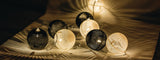 Lichterkette Ball Schwarz-Weiß 10 LED 2.1 m