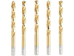 HSS-Bohrer-Set für Metall, Titan-beschichtet, 8,0 mm, 5 Stück
