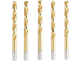 HSS-Bohrer-Set für Metall, Titan-beschichtet, 8,0 mm, 5 Stück